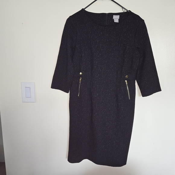 Chico's Dresses & Skirts - Chico's Elegant Black Dress with Gold Accents Size 6P